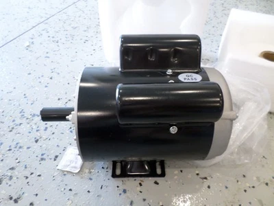 5HP 56HZ SPL Air Compressor Motor 3450 RPM Single Phase Electric Motor 230V 7/8" - Image 1 of 4