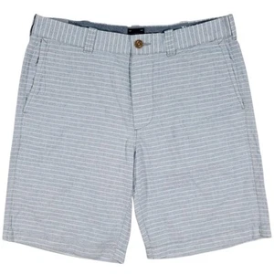 J Crew Chino Shorts Mens 32 Blue White Striped 9" Inseam Classic Preppy Cotton - Bild 1 von 10