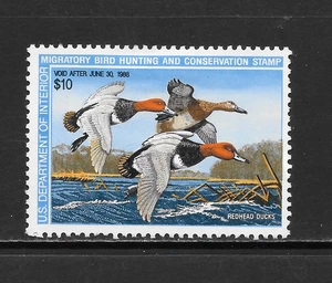 U.S. SCOTT RW54 MH F/VF- 1987 $10.00 MULTI-COLOR FEDERAL DUCK STAMP - Picture 1 of 2