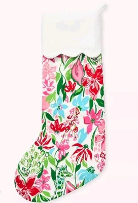 Lilly Pulitzer Christmas Stocking – Glowing Gardens Print – GWP Stocking – New  - Image 1 of 4