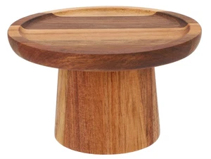 Kleiner Holz Kuchenständer Rund Display Erhöhung Rustikal Nachmittagstee Cupcake Halter - Bild 1 von 9