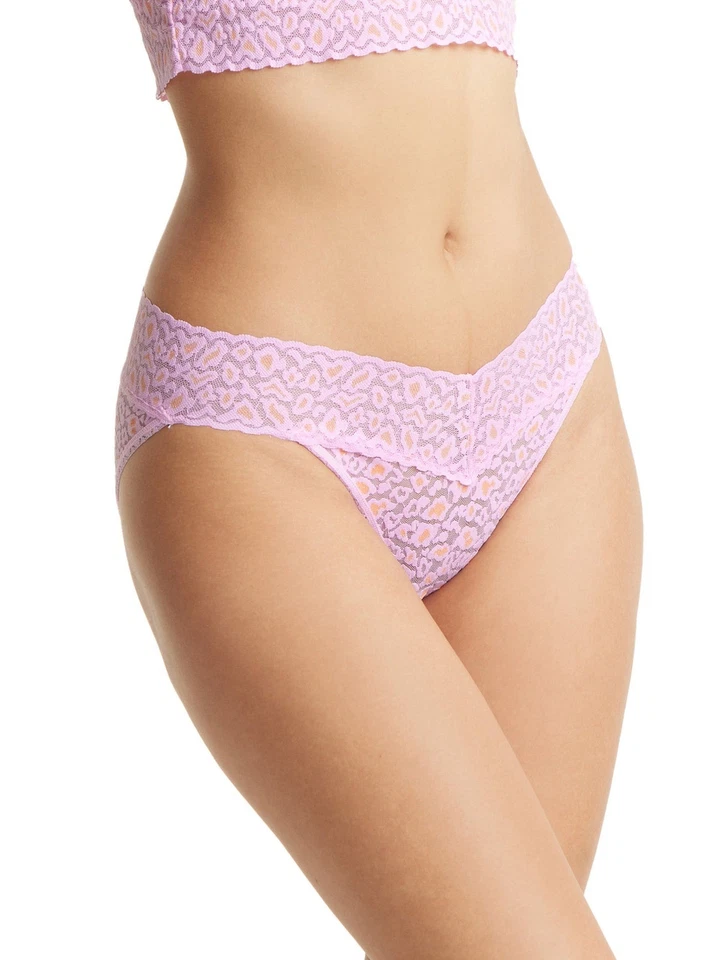 Hanky Panky ROSE PETAL/ORANGE BLOSSOM Leopard Low Rise Thong, US One Size - Image 1 of 2