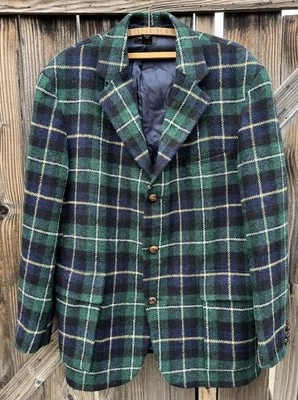 RRL Double RL Ralph Lauren Wool Checked Blazer Old Money Gentlemen Style 44 USA - Image 1 of 4