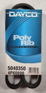 Dayco 5040350 Serpentine Drive Belt Poly Deep Rib Design OEM 4PK0890 USA - Picture 1 of 5