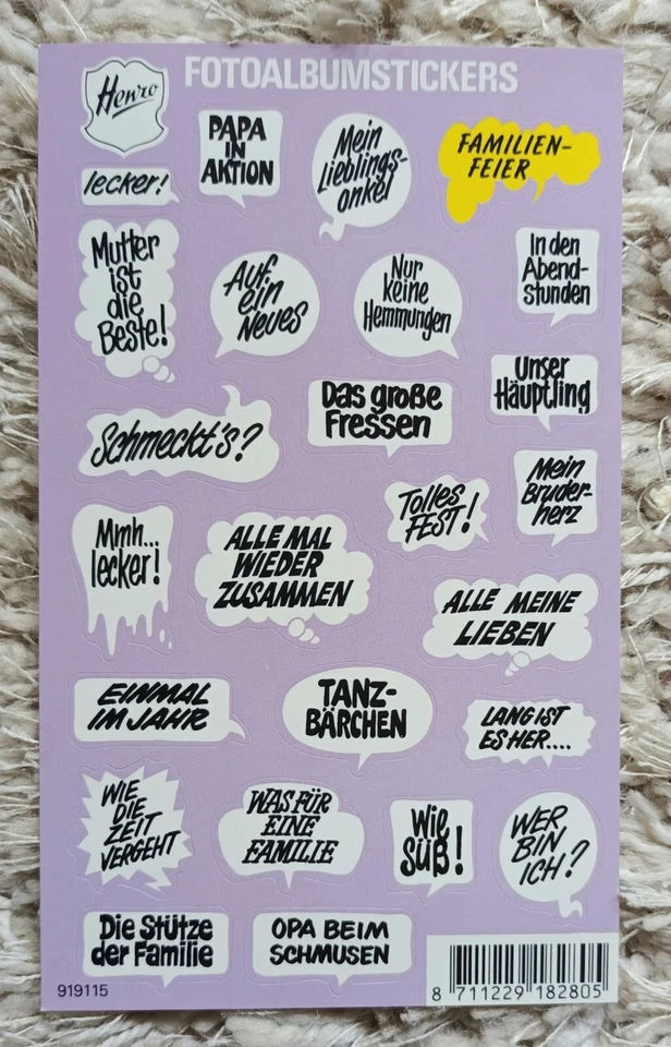 Sprechblasen lustige Sprüche Fotoalbumstickers Fotoalbum Scrapbooking Sticker - Bild 1 von 1