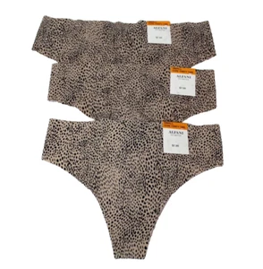 Lot of 3 Alfani Thong Women Small Panties Underwear Leopard Beige Cheetah New - Picture 1 of 4