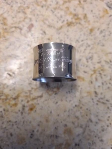 COMMEMORATIVE  VINTAGE SILVER PLATE NAPKIN RING BIRTH OF PRINCE HARRY /HENRY1981 - Picture 1 of 8