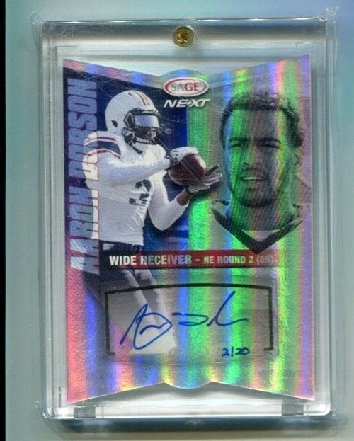 2013 Sage Next - AARON DOBSON - Die Cut Autograph Rookie - MARSHALL #d 2/20 - Image 1 of 1