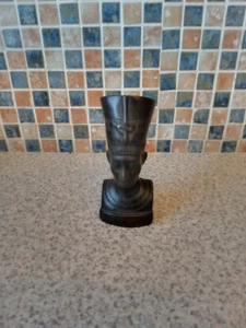 EGYPT nefertiti Goddess figurine 5CM X 5CM X 12CM HIGH DETAILED STATUE BUST - Foto 1 di 5