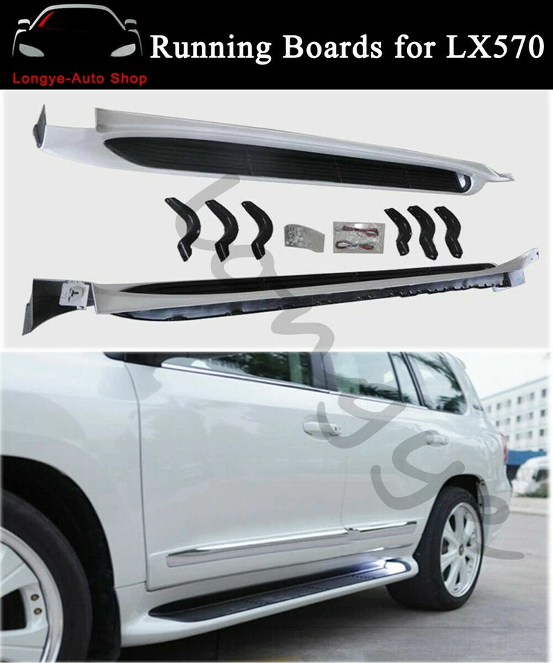 Se adapta a Lexus LX570 J200 2007-2023 estribo lateral barra Nerf con luz Foto 1 de 4