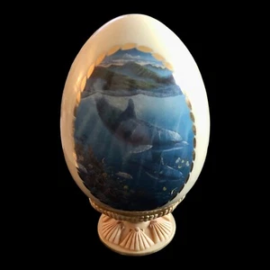 Danbury Mint Porcelain Egg Figurine Splendors Of The Sea - Lahaina Seaflight - Bild 1 von 11