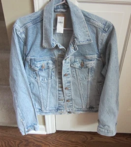 NWT Women's Gap Denim Blue Jean Jacket Size Large Brand New - Picture 1 of 4