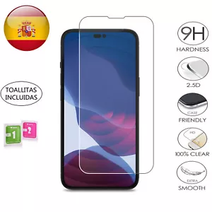 PROTECTOR DE PANTALLA CRISTAL PARA IPHONE 13 12 11 X XS XR 8 7 6 5 14 TEMPLADO - Imagen 1 de 29
