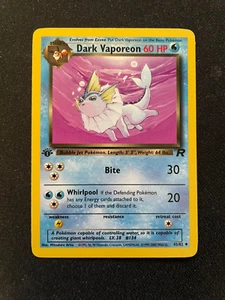 Dark Vaporeon 45/82 1st Edition Team Rocket Pokémon TCG - LP+ - Picture 1 of 2