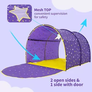 Kids Dream Bed Tent Twin Size Boys Girls Pop up Play Tents Children Game Tent - Picture 1 of 36