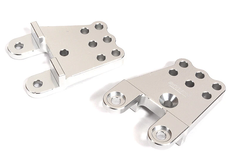 Silver Billet Machined Shock Towers for Tamiya CC02 Scale Off-Road Vehicle - Image 1 of 1