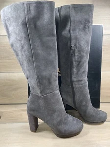 Charles By Charles David Converter Micro Suede Boots, Charcoal, Sz 6.5, New - Picture 1 of 5