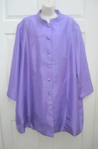 MAGGIE SWEET Mantel Kleid Lavendel lila langärmelig schicke Bekleidung Größe 4x - Bild 1 von 20