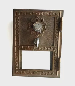Vintage 1955 Federal Equipment Co. Brass U.S. Post Office Mailbox Door Deco - Picture 1 of 4