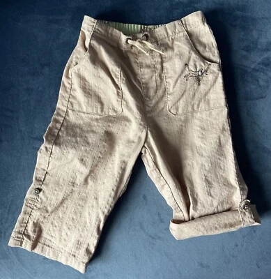 Pantalones JANIE AND JACK Niño 12-18 Mos Capris Mono Jungla Tema Roll Tab Marrón Tostado Foto 1 de 4