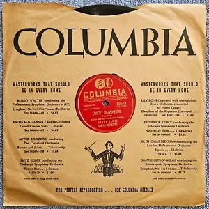 78 RPM 10": E+ Columbia 36579 Harry James Strictly Instrumental Long Way Fr Home - Picture 1 of 8