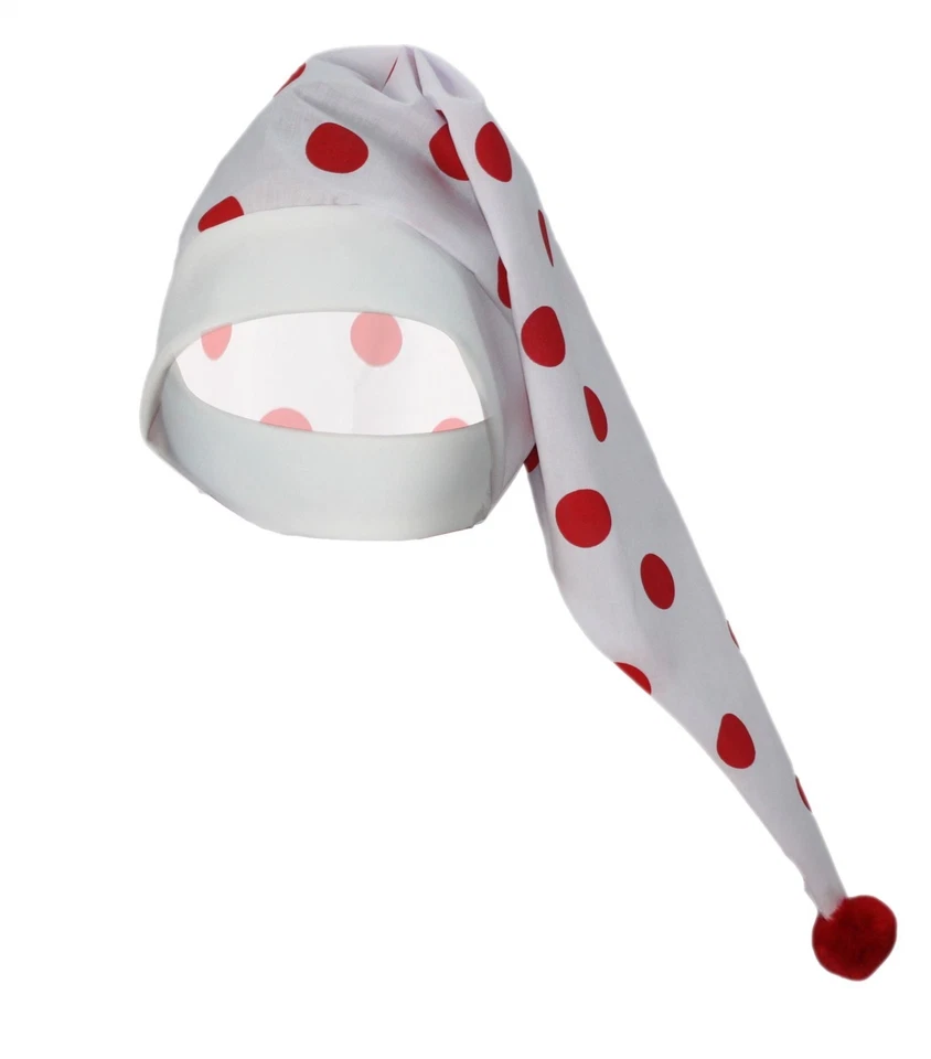 Childs Red Nose Day Comic Relief Victorian Night Cap Fancy Dress - Image 1 of 1