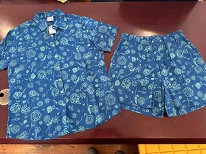 My Little Belleville Shirt Shorts Set Blau Print Baumwolle XL Neu #1383 - Bild 1 von 9