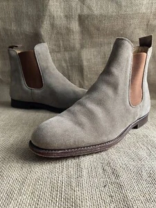 Crockett & Jones GRESHAM Women's Gray Suede Chelsea Boots Size UK 5 || US 7 - Picture 1 of 11