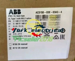 1PC NEW ABB Inverter 1.1KW ACS150-03E-03A3-4 Fast delivery - Picture 1 of 5