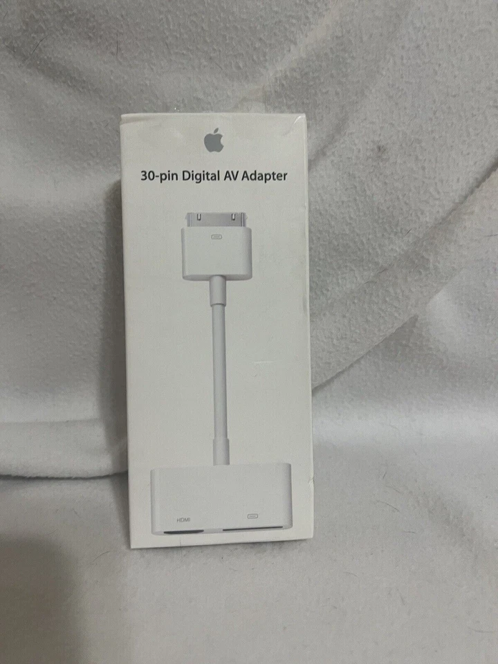 OEM Apple 30-Pin Digital AV Adapter White MD098AM/A HDMI-compatible iPhone 4/4s - Image 1 of 1