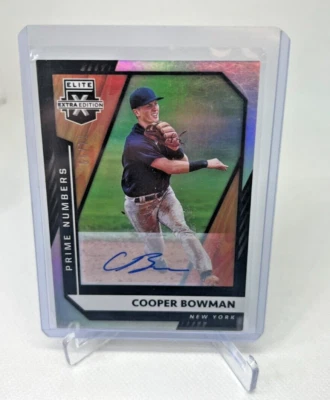 2021 Panini Elite Extra Edition COOPER BOWMAN RC Auto 55/72 #122 Yankees - Image 1 of 2