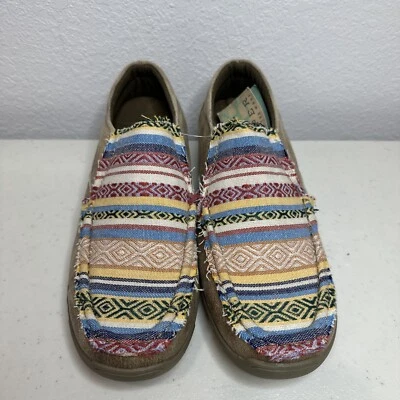 Zapatos sin cordones Roper para mujer beige multi tela Johnnie talla 6,5 a rayas geométricas Foto 1 de 4