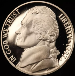 BEAUTIFUL 1997-S D-CAM GEM PROOF JEFFERSON NICKEL ORIGINAL STUNNING GEM PROOF - Picture 1 of 3