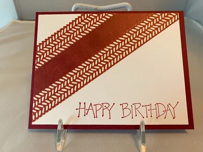 Juego de 4 tarjetas de "Feliz Cumpleaños" #32a Rojo Real Foto 1 de 2