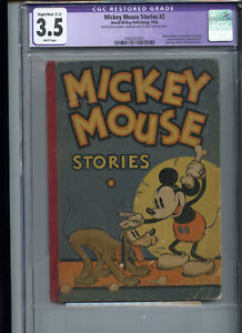Mickey Mouse Stories # 2 Walt Disney 1934 CGC 3.5 90 years old