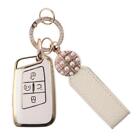TPU Car Key Fob Cove Gold Edge Smart Key Fob Case  for Chevrolet 4-Button