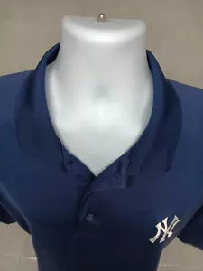 MAJESTIC POLO GOLF UOMO BLU XL NEW YORK YANKEES MANICA CORTA - Foto 1 di 10