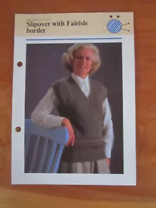 KNITTING PATTERN KNITTING IN STYLE SLIPOVER WITH FAIRISLE BORDER * MUST SEE **** - Picture 1 of 1