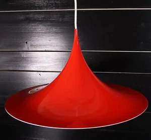 Lámpara de techo semi colgante Fog & Morup 47,5 cm roja de la era espacial Tulip #11 - Imagen 1 de 10