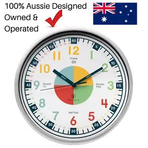 Kid's Teaching Clock. Learn to Tell Time. Educational Wall Clock for Children - Picture 1 of 8