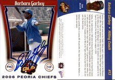 Barbaro Garbey Signed 2006 MultiAd Peoria Chiefs #28 Card Auto