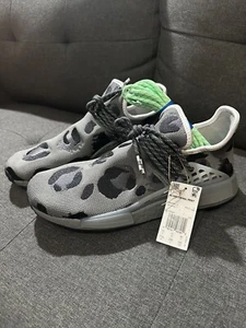 Adidas HU NMD Human Race x Pharrell stampa animalier cenere uomo taglia 11,5 lacci extra - Foto 1 di 7