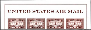 US 5282 Centennial Air Mail Red F header strip 4 MNH 2018 - Picture 1 of 1