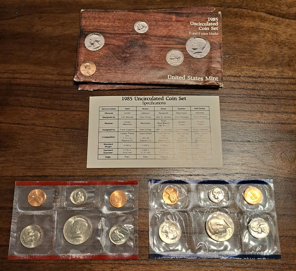 1985 Uncirculated Coin Set U.S Mint Original Government Packaging OGP - Image 1 of 1