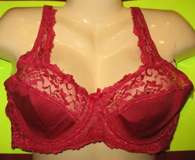 CARRIE AMBER Intimates NEW - 40C - RED - Underwire FULL FIGURE SOFT CUP BRA - Image 1 of 4