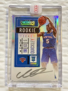 Immanuel Quickley 2020 Panini Contenders Rookie Ticket Auto #114 Silver Prizm RC