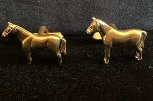 Vintage Swank Gold Toe Horse Cufflinks - Picture 1 of 3