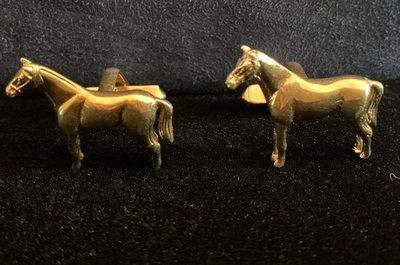 Vintage Swank Gold Toe Horse Cufflinks - Image 1 of 3