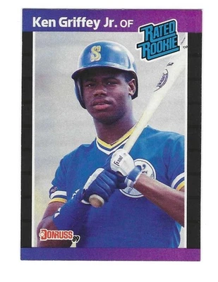 1989 DONRUSS #33 KEN GRIFFEY JR.  ROOKIE BASEBALL CARD (NrMT) - Image 1 of 2