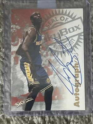 1997-98 NBA Skybox Premium Autographics Joe Smith Golden State Warriors tinta azul Foto 1 de 3